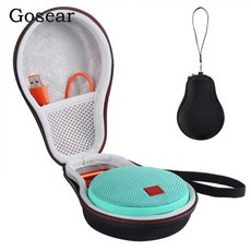 Goseat-휴대용 충격 방지 EVA 하드 쉘 보호 스토리지 케이스 가방 파우치 클립 2 3 Clip2 Clip3 스피커 케이스, 1개