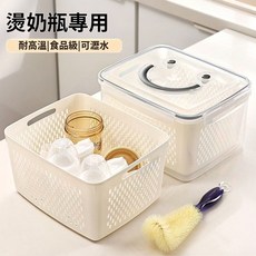 奶瓶清洗收納盒 嬰兒洗奶瓶專用盆 食品級抗菌消毒盒 吸奶器清洗收納盒 寶寶清潔用品 瀝水盆 廚房小物 奶瓶保鮮收納盒, 小號800ml（適用收納奶嘴/牙膠棒）,燙洗奶瓶瀝水盒【奶瓶收納】手提式