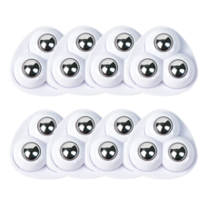 러슈브 접착식 가구 이동 바퀴 캐스터, 화이트, 8개