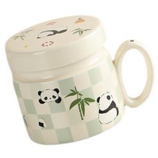 StarR 팬더 작은 꽃무늬 컵, 1개, 바둑판