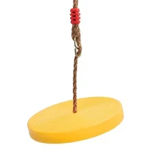 두꺼운 컬러풀 어린이 디스크 스윙 장난감 흔들 의자 실내외 정원 놀이터 팔각형 꽃잎 스윙 행잉 스윙, 07 Yellow-B