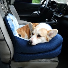 車載狗窩小狗坐車墊寵物前後排外出安全座椅防水, 1個, 藍色格子(圍邊PP棉款)