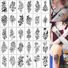 大邱紋身 卡通系列紋身貼紙 防水微刺青 假刺青 小清新紋身貼, 1個