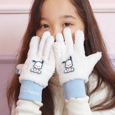2사이즈 1개 포차코 손가락 터치장갑 핑거장갑 털장갑 키즈장갑 방한장갑 글러브