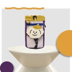 自行車掛包 可愛露營風前把杯車把收納山地公路車, 白色小狗, 1個