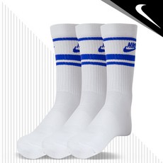나이키 에브리데이 에센셜 크루 3PR 양말 DX5089105 화이트블루_쿠, 화이트블루, 1개