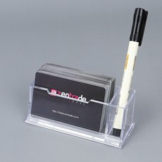 아크릴 명함 펜꽂이 명함집 명함꽂이 펜홀더 메모홀더 명함케이스, 1개, 1단