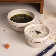 시라쿠스 쉐난고 카디날 레드 라인 레트로 공기 1P + 대접 1P, 1세트