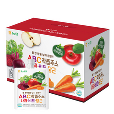 농협 ABC 착즙 주스 사과즙 비트즙 당근즙, 1개, 100ml