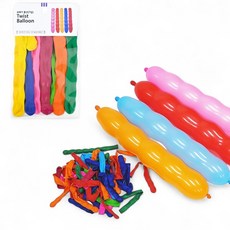 보헷 꽈배기 긴 풍선 아트 생일파티 장식 7입