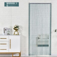 주방 중국집발 문발 출입문 현관문 커텐 구슬 목각 현관, 피콕그린
