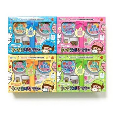 Dorothy STATIONERY Bebin史萊姆便當製作, 黃+粉+藍+淺綠, 1套