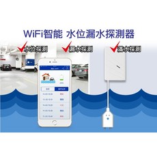 Wifi 漏水偵測器 手機推播通知 無線漏水感應器 居家漏水警報器, 詳見包裝, 詳見包裝