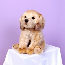 위더펫 리얼 강아지 인형 골든리트리버 시팅-봉제인형 동물인형 리얼펫 장식인형 인형선물, 1개