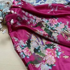 실크원단 프린트 시뮬레이션 실크 새틴 원단 기모노 DIY 바느질 꽃 가정 가구 장식 재료 천 200x150cm, 28) 28  200x150cm, 1개