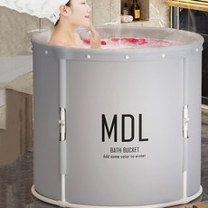 원형 원터치 접이식 욕조 특대형 5cm 반신욕 이동식, MDL(쿠션+벨브 포함), 1개