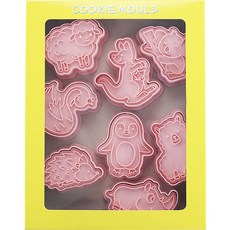 Mian Xiao Xin 비스킷 몰드 베이킹 쿠키스탬프 세트 MX001, 산림 동물 B, 1개
