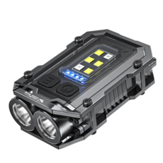 Nicoliley 휴대용 미니 초광도 손전등 6가지 모드 자석 후레쉬, 1개