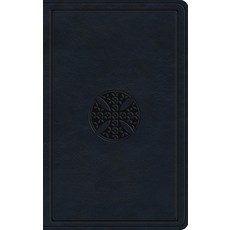 (영문도서)ESV Large Print Value Thinline Bible (Trutone Navy Mosaic Cross Design) Imitation Leather, Crossway, English, 9781433566837