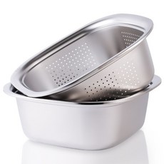 올스텐 미니사각채반&다용도볼세트, 2개입, 1세트, 240mm