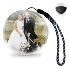 Loczar 업그레이드형 Memory Orb Video Player No App Crystal Sphere 3D Photo Display Ornament 2.7 in 4GB, Black Orb