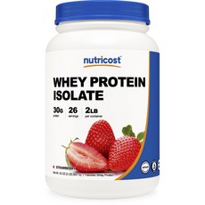 nutricost 分離乳清蛋白粉 草莓口味, 907g, 1罐