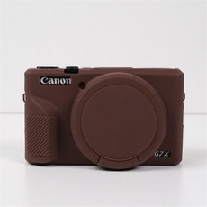 카메라 가방 소프트 카메라 실리콘 케이스 가방 캐논 G7X 마크 3 G7X3 G7XIII 바디 충격 방지 커버 렌즈 보, 12 G7X3 Coffe, 1개, 09 Brown