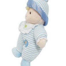 영아 애착인형 와플 블루 28cm 아이 둥글둥글 유아선