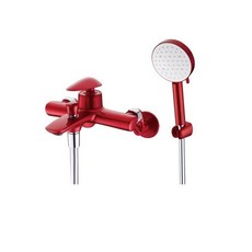 凱撒CAESAR 沐浴龍頭組S813C系列 黑色金色紅色原色 淋浴組 花灑組 蓮蓬頭 沐浴 淋浴水龍頭, 1個, 紅色