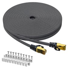 CAT8 랜선 인터넷 랜케이블 40Gbps 2000Mhz, 20m, 1개, 블랙