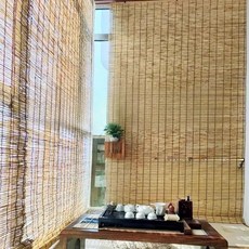 갈대발 짚 가림막 나무발 창발 민속주점 커튼 나무 햇빛 차단 발