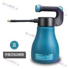 家用電動充電壓式噴頭塑料噴壺 澆花洗車灑水壺 便攜式噴霧槍 高壓噴壺, 3L手提式電動噴壺(藍色), 1個