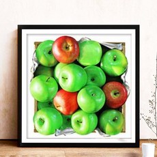 2022 뉴 다이아몬드 그림만들기 한국풍 애플 레스토랑 과일 큐빅 십자수 크리스탈 다이아몬드 밥장 수제, 1개