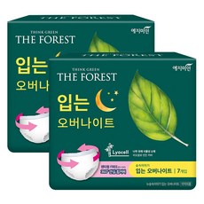 뉴숲속이야기 입는 오버나이트, 팬티형, 7개입, 2개