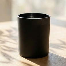 캔들 용기 블랙 무광 글라스 9온스/향초 9oz 소이 공병, 1개