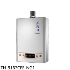 莊頭北 TH-9167CFE-NG1 16公升數位恆溫DC強制排氣熱水器 (天然氣)