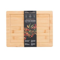 Dura Living 2피스 대나무 및 폴리 도마 세트 - 고기 채소 치즈용 친환경 내구성 있는 이중 질감 칼 친화적 간편한 세척_164378