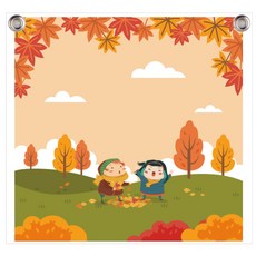 秋天氛圍背景橫幅 打孔 2處加工, B-04 秋季 266