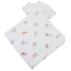 베이비베어 무형광 나염 면 손수건 10p