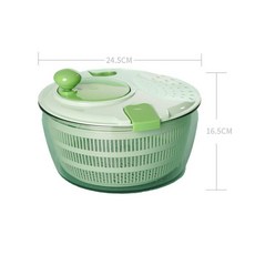 多功能蔬菜水果脫水器 瀝水籃, 淺綠色 四升, 1個