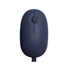 엑토 디자인 마인 저소음 LED USB 무선 마우스 AWM-03, NAVY
