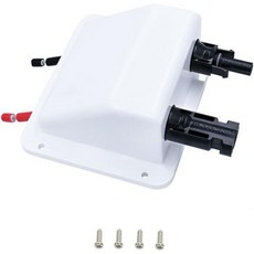 태양광 케이블 입구 가이드 IP68 UV 저항 이중 하우징 RV 보트 캠퍼 밴용 프로젝트용 0.33피트 10awg 포함, with 0.33ft 10awg cable