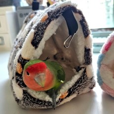 앵무새 조류용품 삼각해먹 겨울 보온 둥지 대