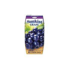 썬키스트 100% 그레이프 200ml 포도주스 종이팩 음료 음료 음료 상온 보존 × 24병, 24개