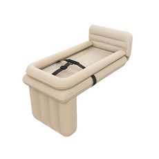 UNCLE SNAIL 兒童車載充氣床墊，舒適親膚材質，快速充氣，安全穩固，寶寶車用床墊, 米色