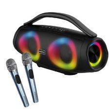 【海夫健康生活館】人因康元 -行動K歌轟天劇場 贈無線雙麥克風(KS50), ERGOLINK 160瓦超重低音藍牙音響