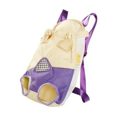 내구성 핸즈프리 애완동물 가슴 가방 조절 스트랩 배낭 대용량 통기성 숄더백 캠핑용, 1개, 2. Purple