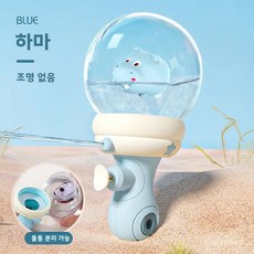 전동 자동 물총 어린이용 대용량 물총 여름 물놀이 장난감 여름 물놀이 발광 물분사 장난감, 드리프트 보틀 물총 - 블루 리버 호스[조명 없음] 투
