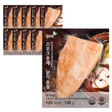 풀토래 통닭가슴살 스모크훈제 10팩 세트 100%국내산 식사대용, 100g, 10개