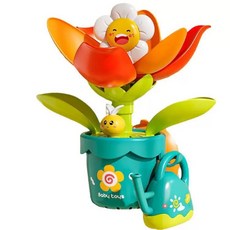 兒童倒水開花 沐浴花灑噴水自動灑水器 戲水趣味玩具, 1個, 太陽花盆栽, 如圖